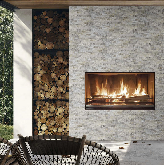 Parements Travertin Silver - 60 x 15 x 1.2-2cm