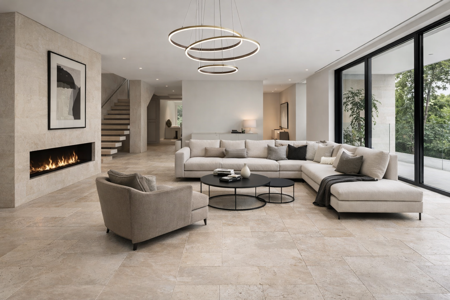 Travertin Light 1er choix - opus x 1.2cm