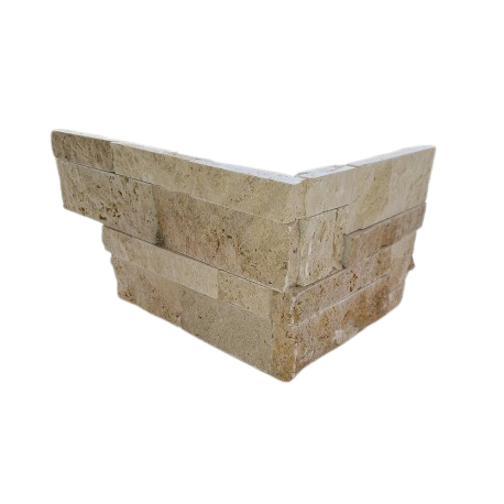 Parements Travertin Rustic (Angle) - 60 x 15 x 1.2-2cm