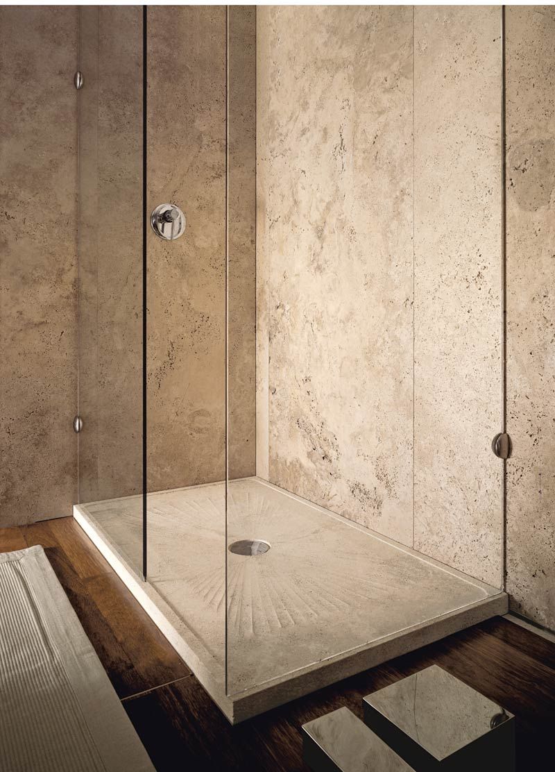 Receveur de douche travertin - 90 x 120 x 5cm