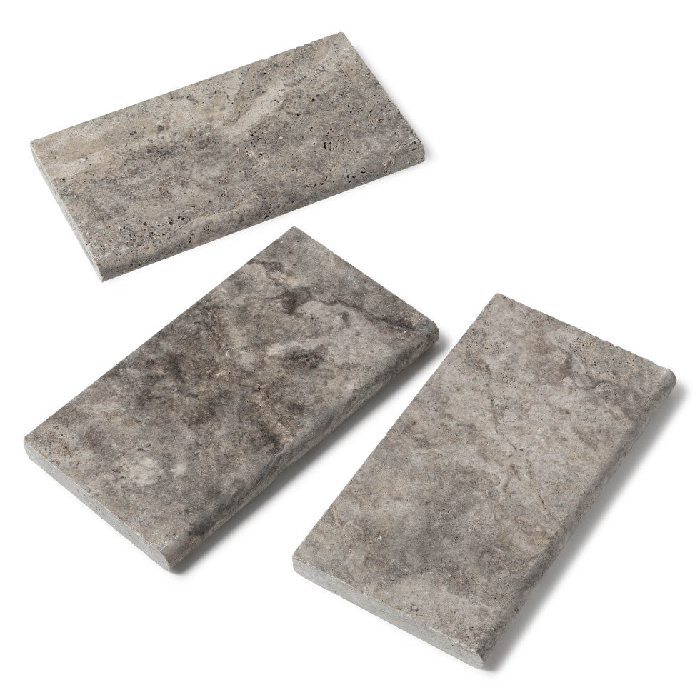 Margelle Silver bord arrondi - 130 x 55 x 3cm