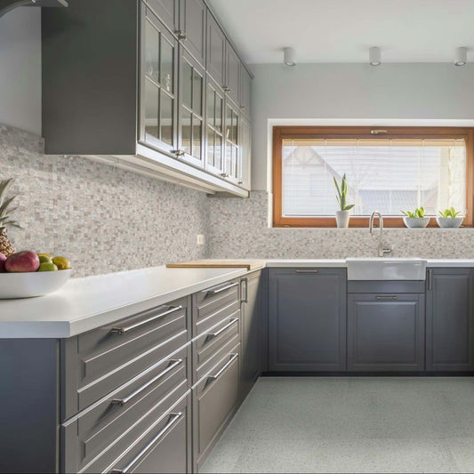 Mosaique silver 2,5 x 2,5 (boîte de 8) - 30 x 30cm