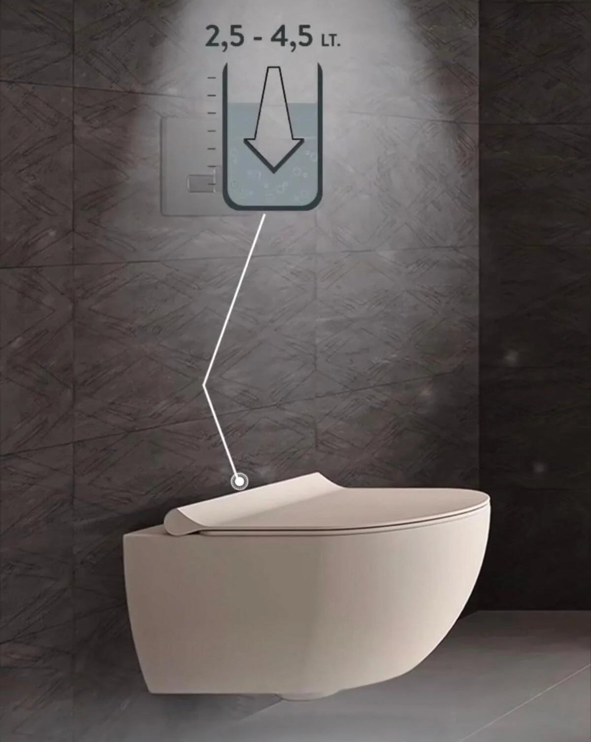 WC Suspendu lavant sans robinet intégré