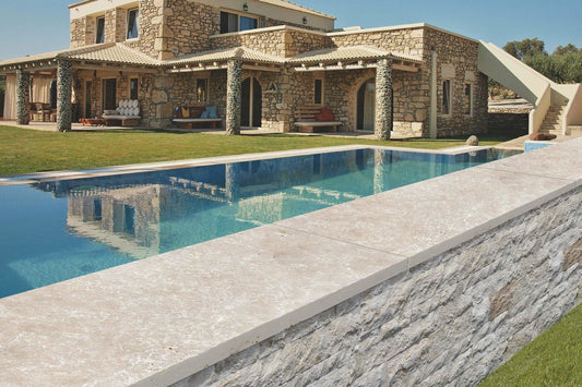 Travertin classic mix couvertine  bord droit - 61 x 25 x 3cm