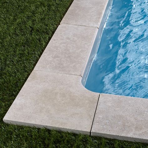 Classic Mix 1angle Margelles rentrant  bord 1/2 rond - 45 x 45 x 3cm