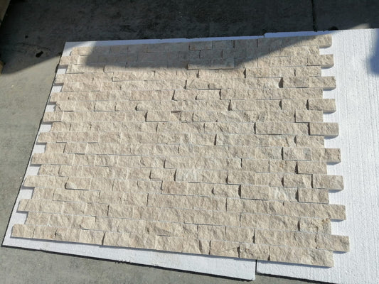 Parements Travertin Beige SPLIT FACE  - 10x2xLL