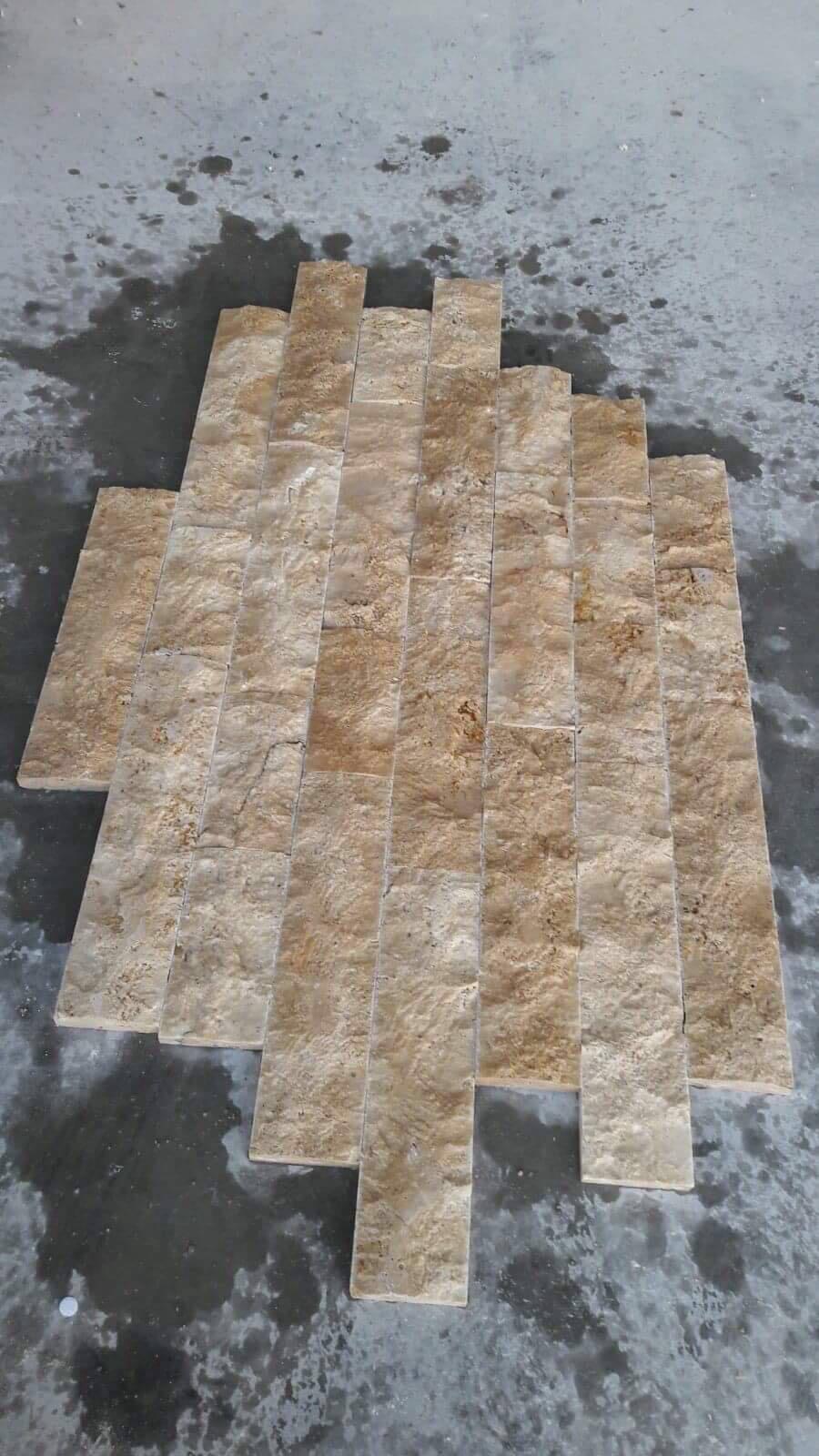 Parements Travertin Beige SPLIT FACE  - 10x2xLL