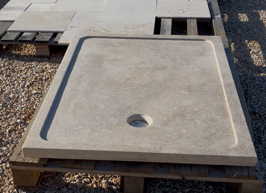 Receveur de douche travertin - 90 x 120 x 5cm