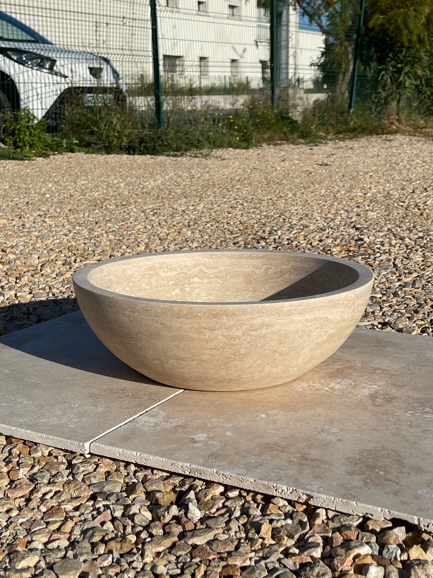 Travertin Classic Mix Vasque bol Type2  - 42 x 42 x 15cm