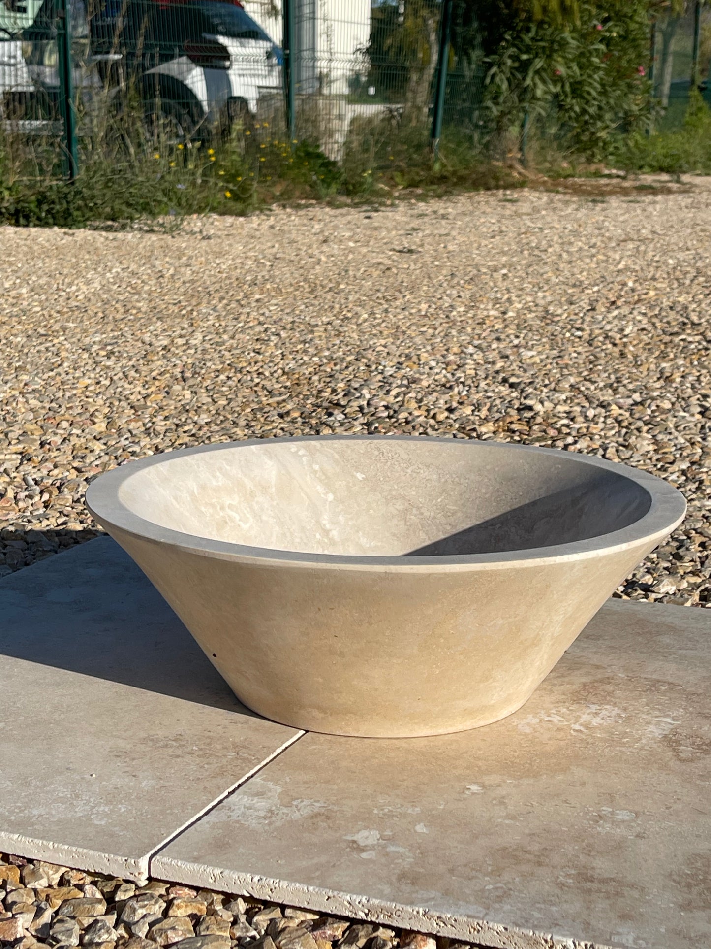 Travertin Classic Mix Vasque bol Type1  - 42 x 42 x 15cm