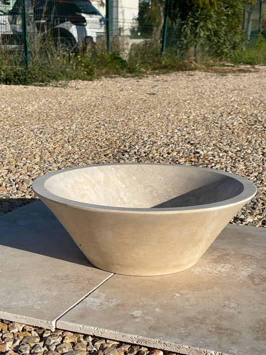 Travertin Classic Mix Vasque bol Type1  - 42 x 42 x 15cm