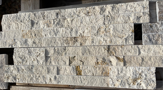 Parements Travertin Light Mix  - 60 x 15 x 1.2-2cm