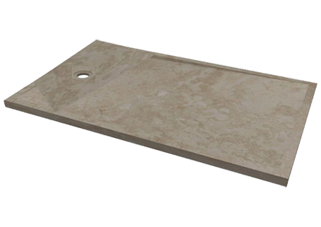 Receveur travertin sur mesure extra plat - 80 x 160 x 3 cm