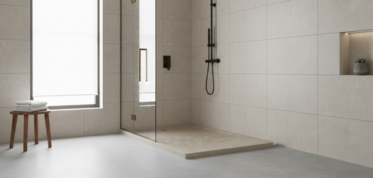 Receveur travertin sur mesure extra plat - 80 x 160 x 3 cm