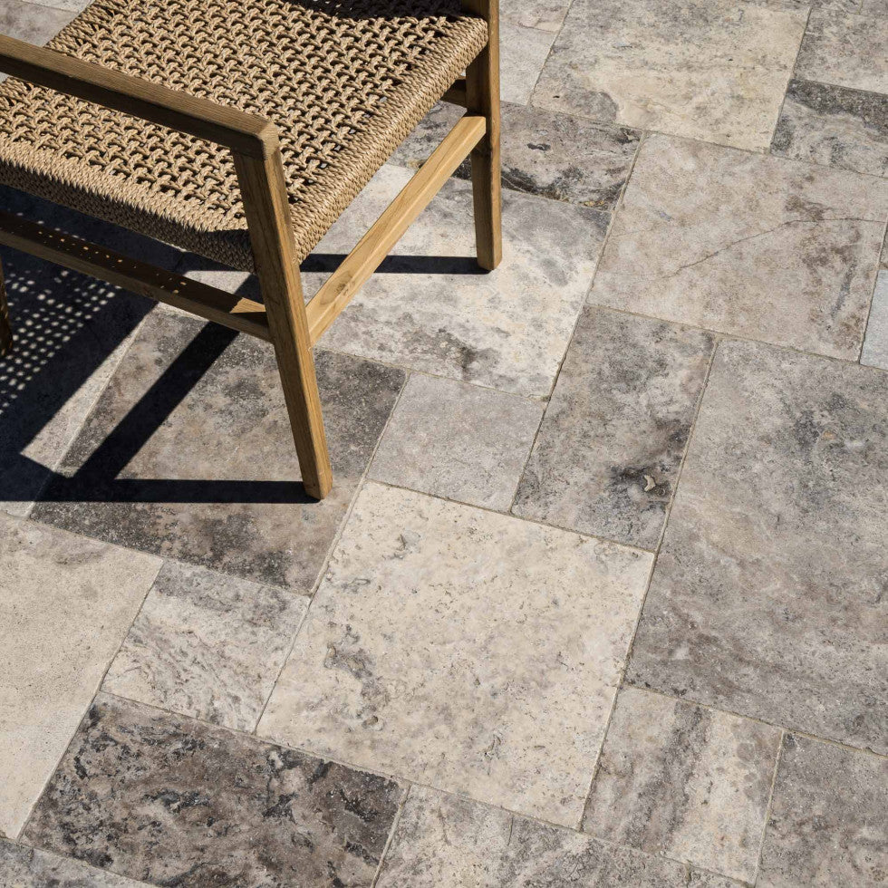 Travertin Silver - 1er choix   - opus x 1.2cm