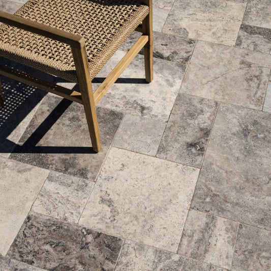 Travertin Silver - 1er choix   - opus x 1.2cm