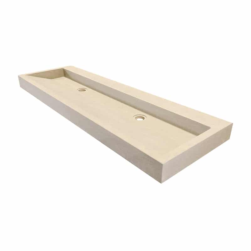 Vasque double simple creux - 120 x 45 x 10cm
