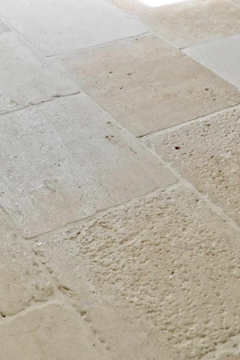 Travertin light mix 1er choix pavés vieilli  - 15 x 15 x 3cm