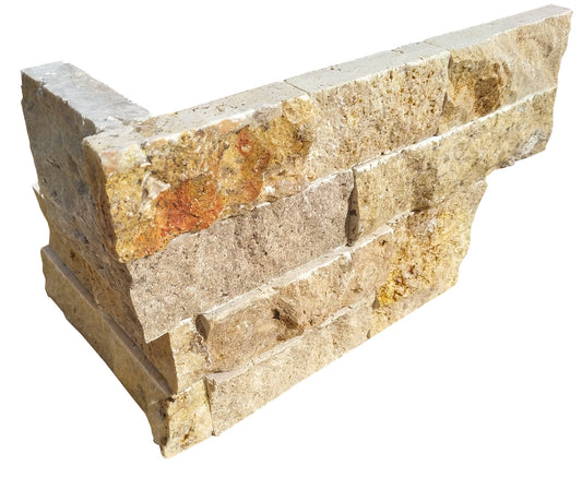 Parements Travertin Scabascuro (Angle) – 60 × 15 × 1,2-2 cm