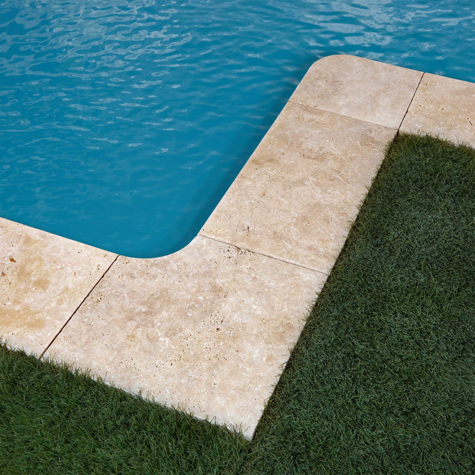 Classic Mix angle margelles sortant  bord 1/2 rond - 33 x 33 x 3cm