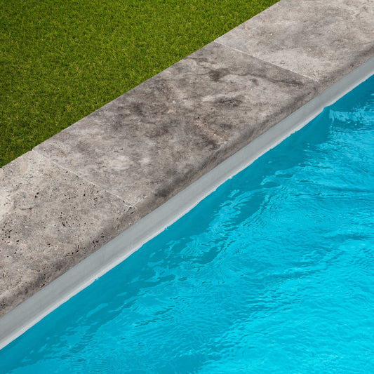 Margelle Silver bord arrondi - 130 x 55 x 3cm