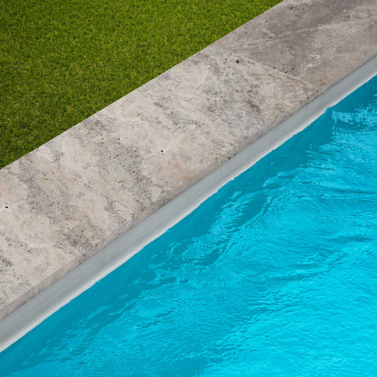 Margelle Silver 1er choix - Bord droit - 61 x 33 x 3cm