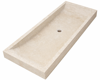Vasque double simple creux - 120 x 45 x 10cm