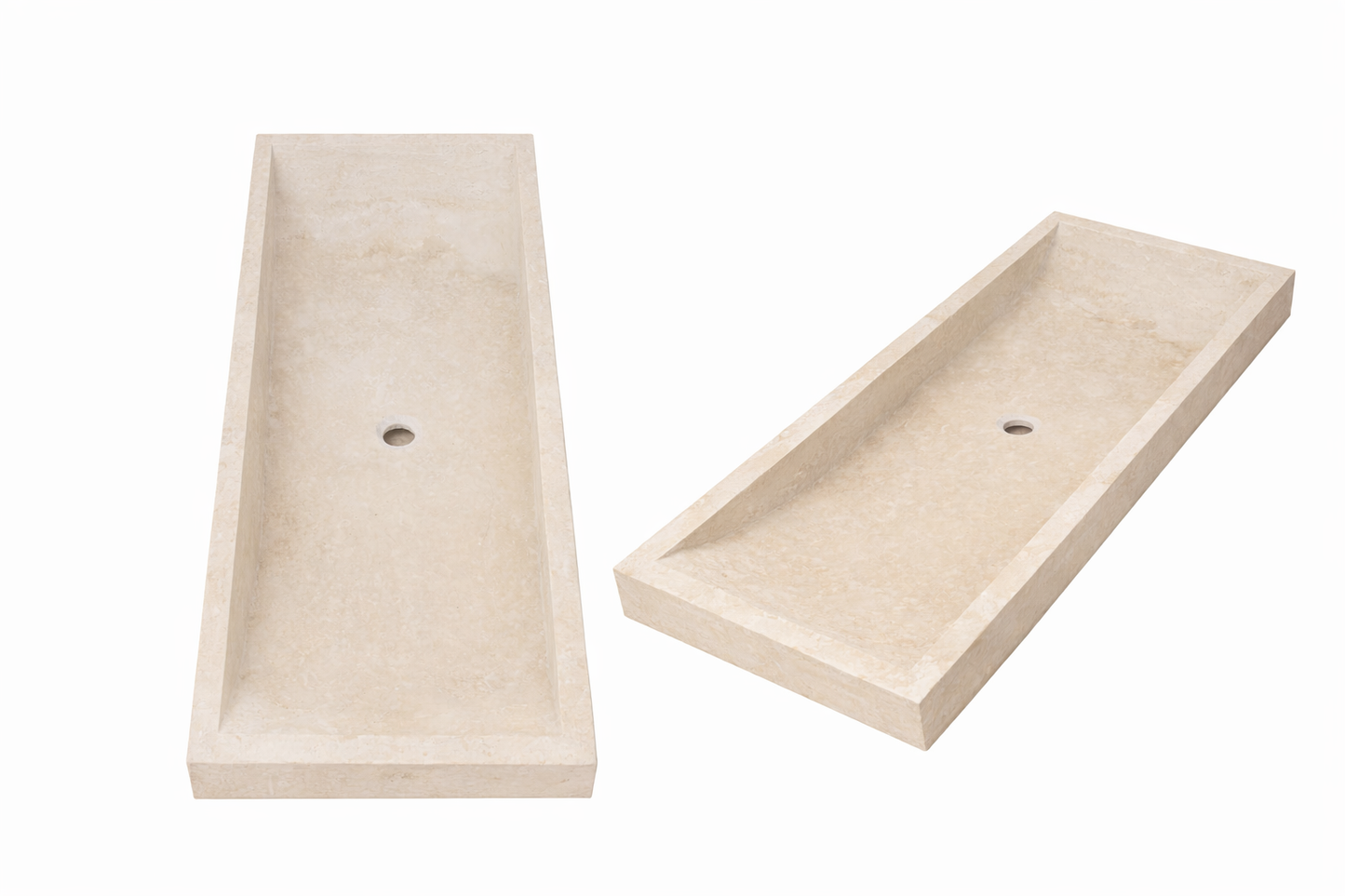 Vasque double simple creux - 120 x 45 x 10cm